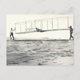 Wright Brothers' Glider Tests Postcard