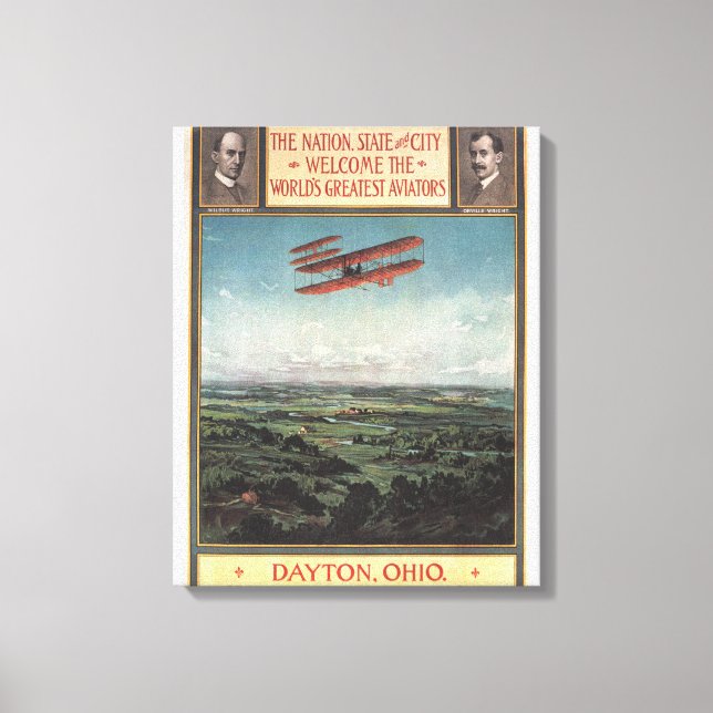 Wright Brothers Plane Canvas Print (Front)