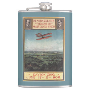 Wright Brothers Plane Hip Flask