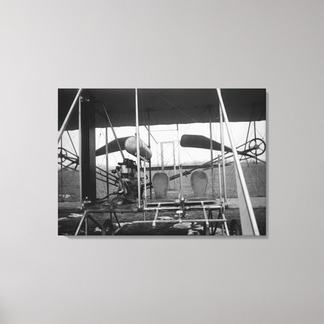 Wright Brothers Plane with Pilot and Canvas Print (Front)