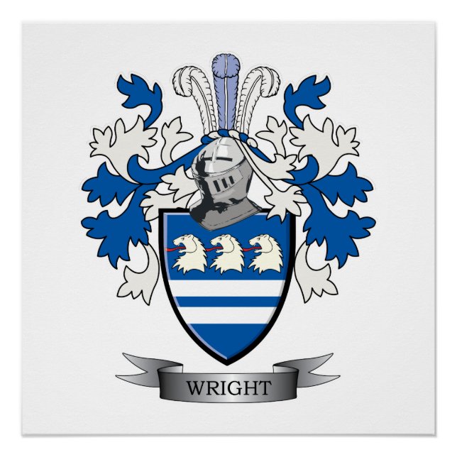 Wright Coat of Arms Poster (Front)