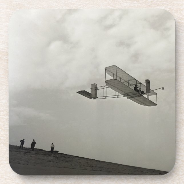 Wright Glider, Before the First Airplane Beverage  Coaster (Front)
