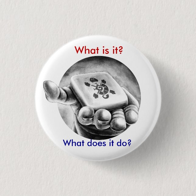 Wright on Time Books - Mysterious Mayan Time Tuner 1 Inch Round Button (Front)