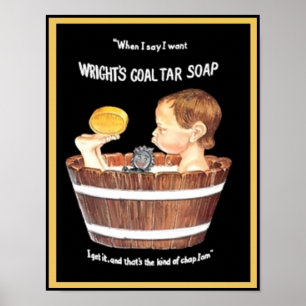 Wright's Coal Tar Soap Poster