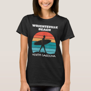 WRIGHTSVILLE BEACH CAROLINA SURF VINTAGE SUNSET SU T-Shirt