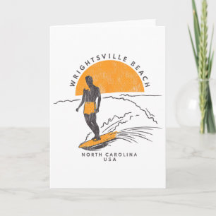 Wrightsville Beach, Nc Summertime Living Surfing P Card