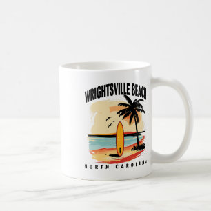 Wrightsville Beach North Carolina Surfboard Surfin Coffee Mug