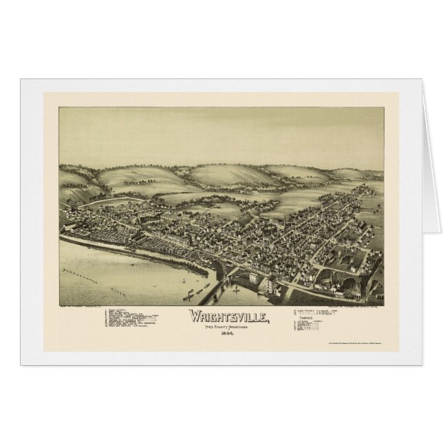 Wrightsville, carte panoramique de PA - 1894 (Devant horizontal)