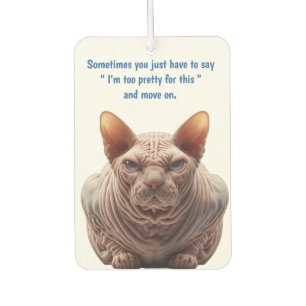 Wrinkled Hairless Cat Air Freshener