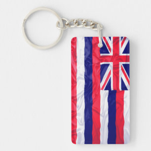 Wrinkled Hawaii Flag Keychain