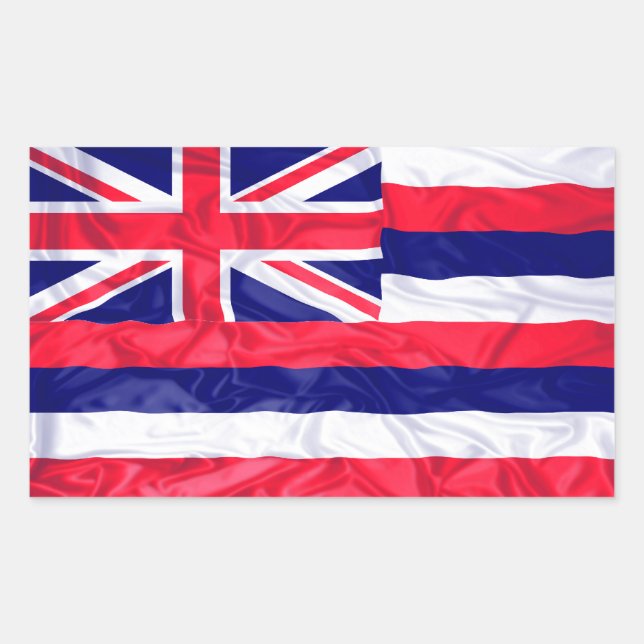 Wrinkled Hawaii Flag Sticker (Front)