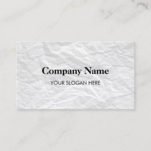 Wrinkled paper background business card design