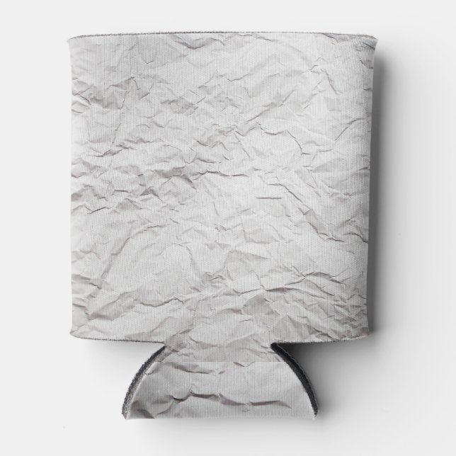 Wrinkled paper texture, detailed background. can cooler (Front)