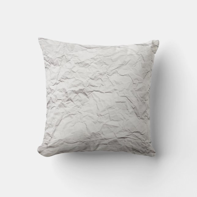 Wrinkled paper texture, detailed background. throw pillow (Front)
