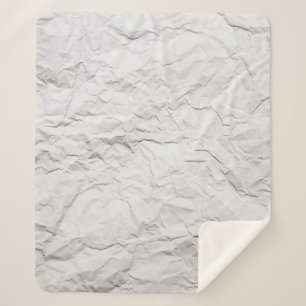 Wrinkled paper texture sherpa blanket