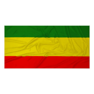Wrinkled Rastafarian Flag Poster