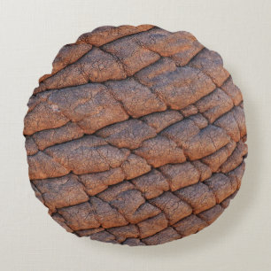 Wrinkly Elephant Skin Texture Template Round Pillow