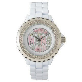 Wrist watch for mom with floral design