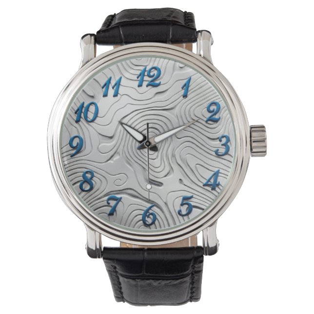 Wrist Watch With Silver Style Dial  (Front)