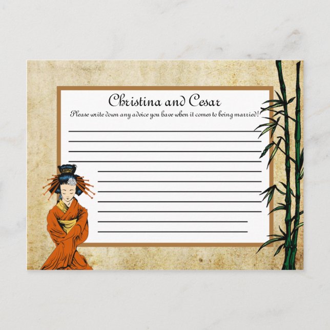 Writable Advice Card Geisha (Front)