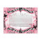 Writable Advice Card Girly Butterfly Zebra Print