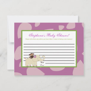 Writable Advice Card Jacana Purple Animals