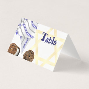 Writable Bat Mitzvah Table Number Card