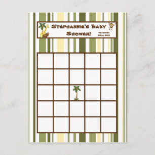 Writable Bingo Card Jungle Babies