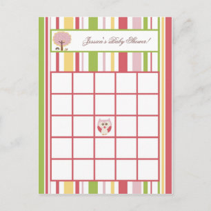 Writable Bingo Card Love and Nature Girl Woodland