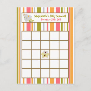 Writable Bingo Card Tropical Punch Girl Jungle