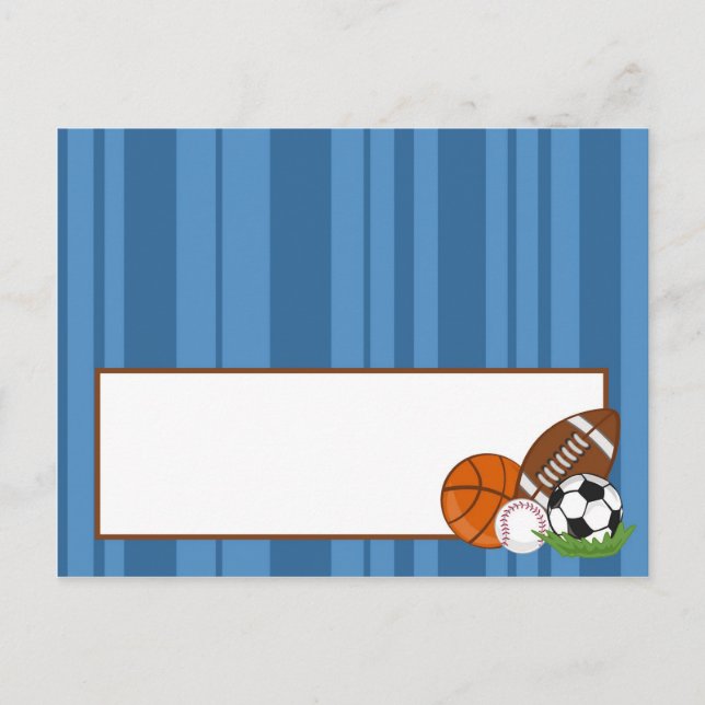 Writable Place Card All-Star Blue (Front)