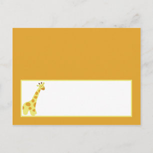 Writable Place Card Jungle Babies