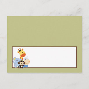 Writable Place Card Jungle Play