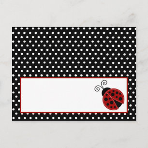 Writable Place Card Red Ladybug