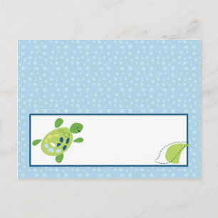 Writable Place Card Turtle Reef Ocean Sea Turtle