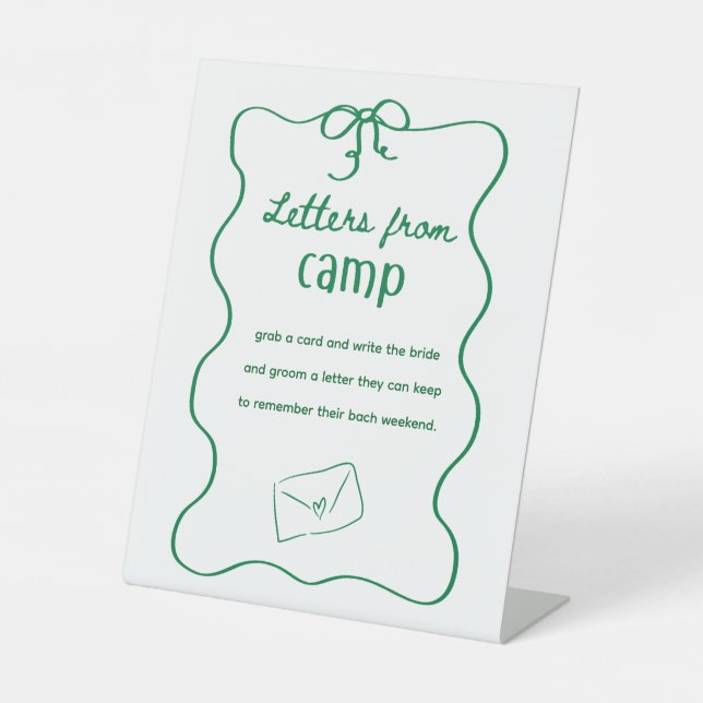 Write a Letter to the Bride and Groom Sign  (Front)