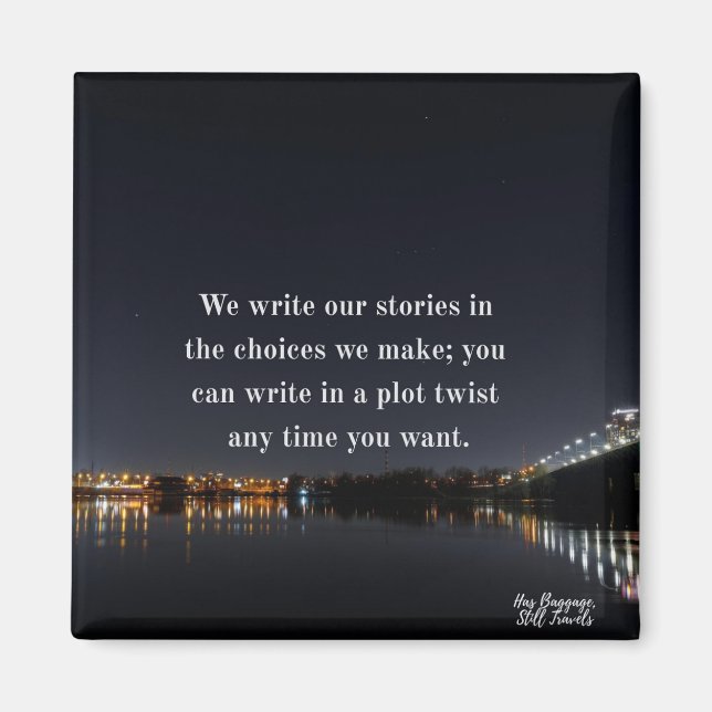 Write in a Plot Twist Cute Quote Magnet (Front)