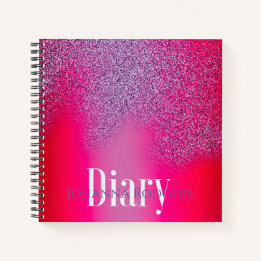 Write in festive bright pink: customizable diary notebook