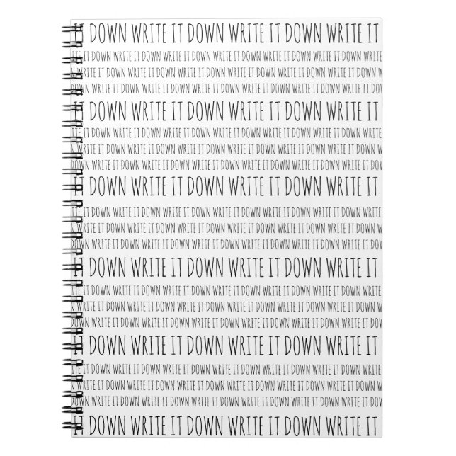 Write It Down Notebook (Front)