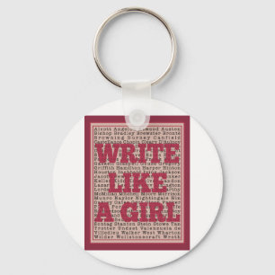 Write Like a Girl Lipstick Keychain