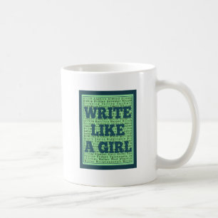 Write Like a Girl Peacock Coffee Mug