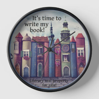 WRITE MY BOOK BUILDING WALL CLOCK