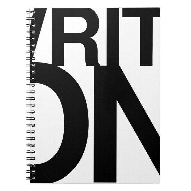 "Write On" Idea Notebook Big Type (Front)