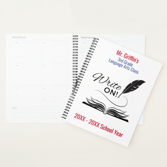 Write On! | Personalized Hard Cover Planner (Display)