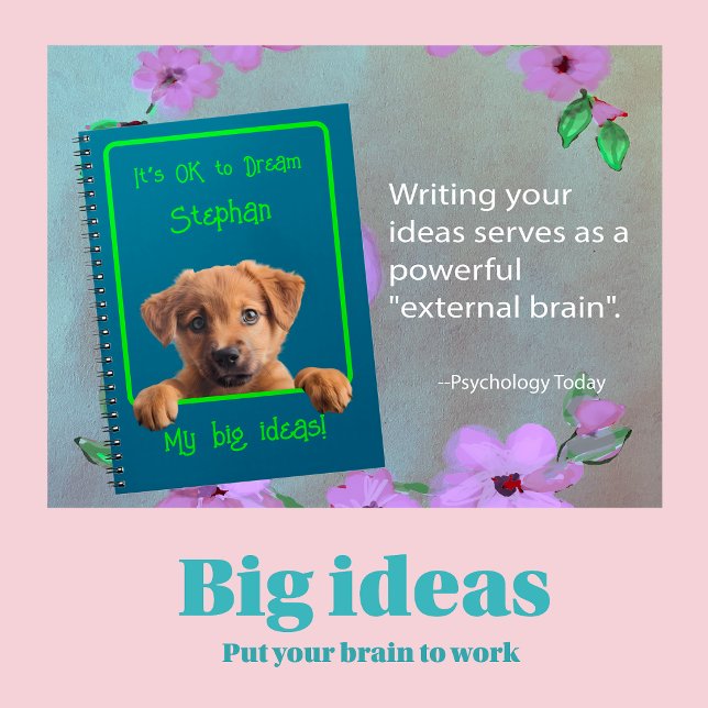 Write or Draw My Big Ideas Puppy Notebook (Put Your Brain To Work Cute Puppy)