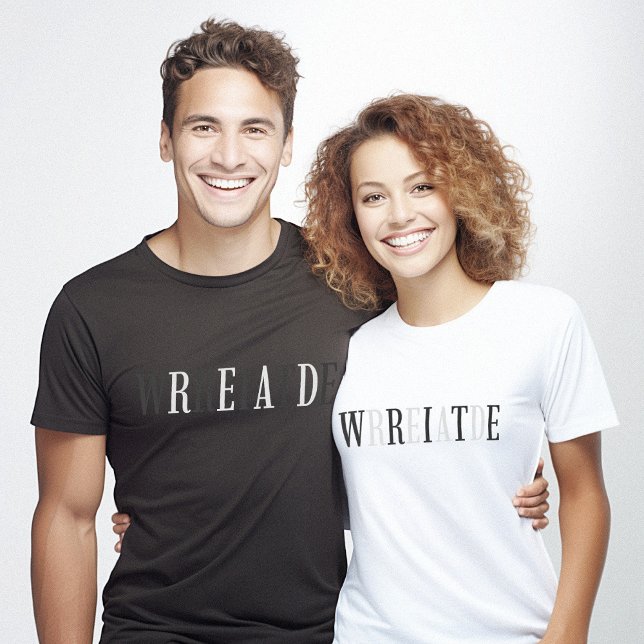 Write Read Minimalist Clever T-Shirt (Write Read Minimalist Clever T-Shirt)