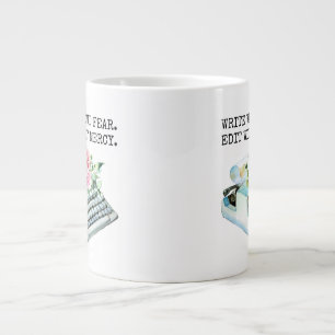 Write Without Fear Edit Without Mercy   Vintage Large Coffee Mug