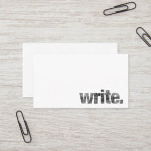 Write: Writer, Freelance Writer, Author Business Card