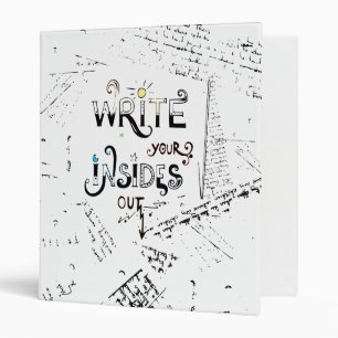 Write your Insides OUT! Motivational writers motto Binder