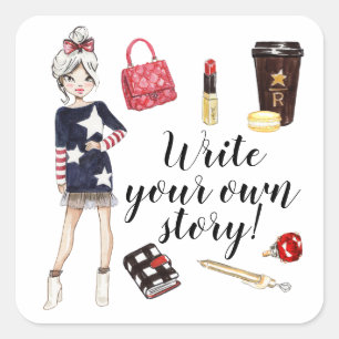 write your own story! Planner addict quote sticker